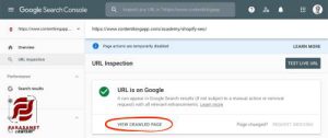 استفاده از دستور Inspect URL & Request Indexing برای از بین بردن خطاهای ایندکس نشدن صفحات